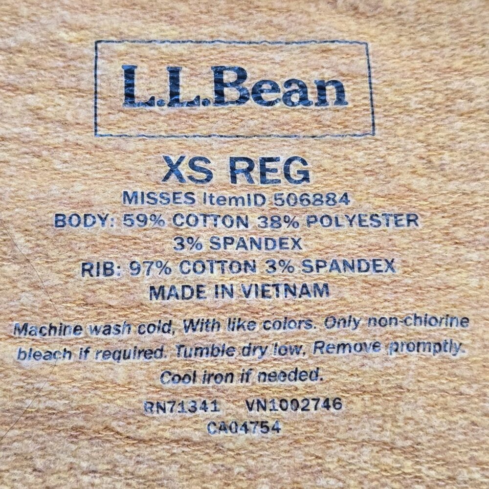 NWOT L.L. Bean Embossed Sweatshirt XS - Picture 9 of 11